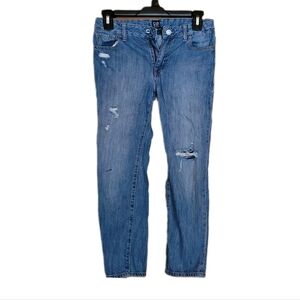 GAP Ripped Denim Jeans,  Regular - Girlfriend, Girl's Size 7 Plus